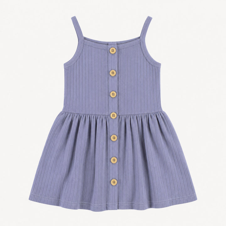 PREORDER button sun dress | hydrangea | woods rib