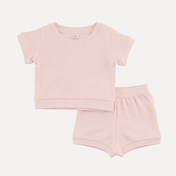 PREORDER jamie set | pink dogwood | organic cotton interlock