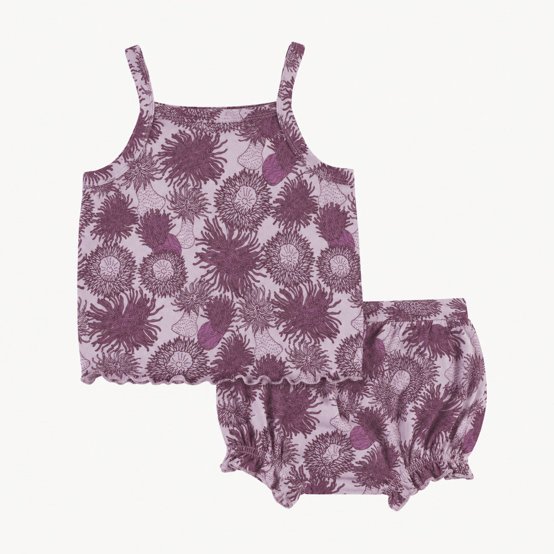 PREORDER lettuce tank and bloomer set | purple anemone | modal