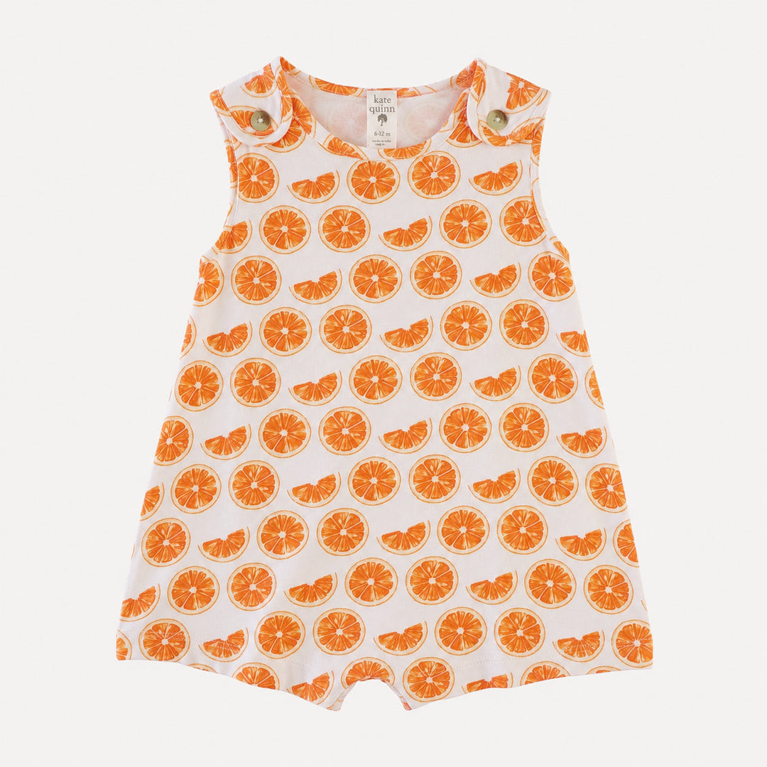 PREORDER vintage button tab shortie | orange slices | bamboo