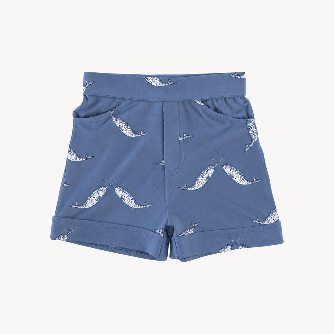 PREORDER cuffed pocket short | narwhal | modal