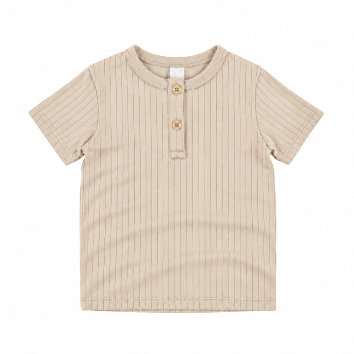 PREORDER short sleeve monty tee | oatmeal | woods rib