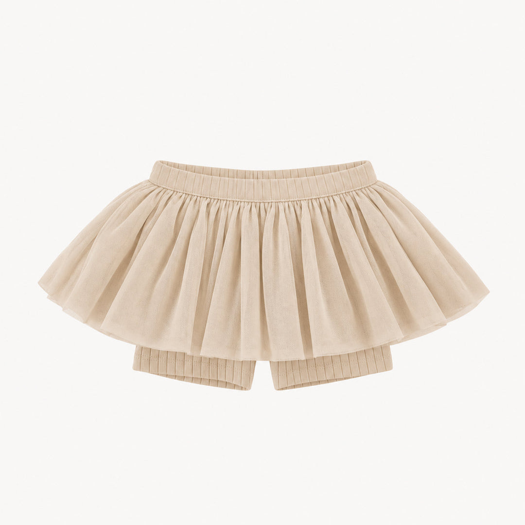 PREORDER tulle ballerina tutu short | oatmeal | woods rib