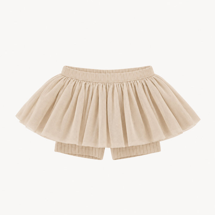 PREORDER tulle ballerina tutu short | oatmeal | woods rib