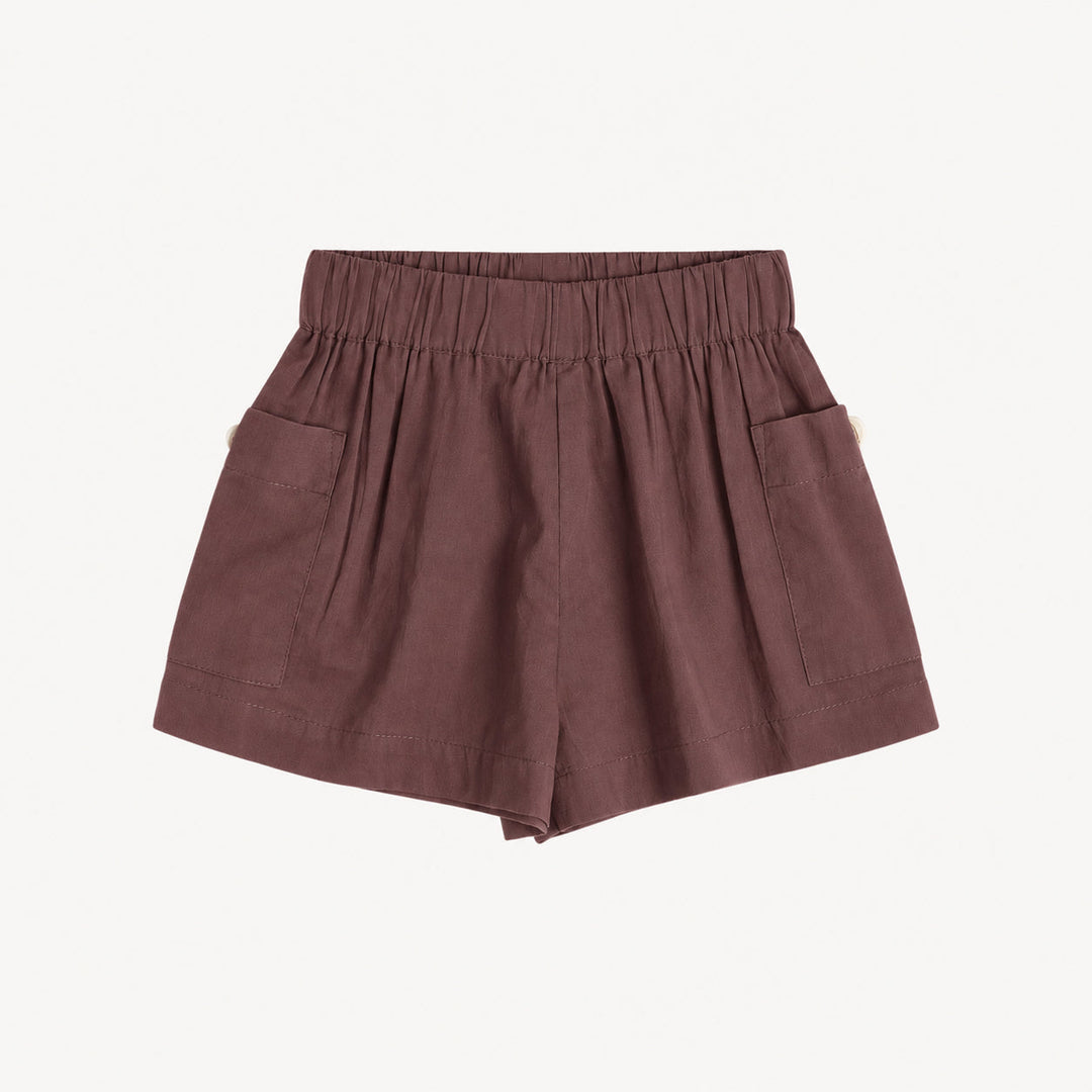 PREORDER gathered bubble pocket short | tanzanite | modal