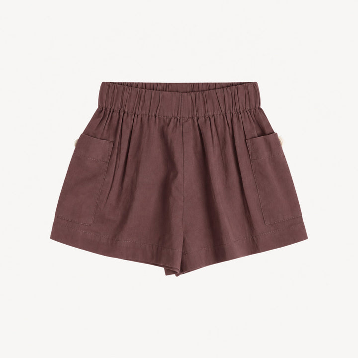 PREORDER gathered bubble pocket short | tanzanite | modal