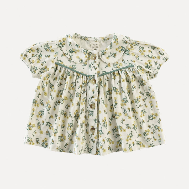 PREORDER short sleeve cowgirl top | tiny chamomile | bamboo