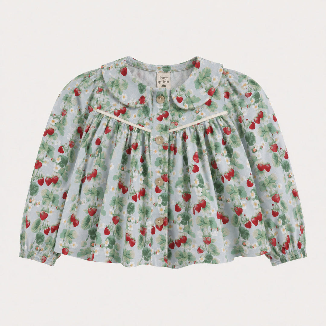 PREORDER long sleeve cowgirl top | strawberry vine | bamboo