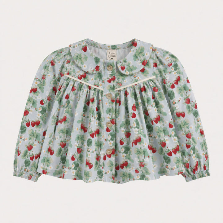 PREORDER long sleeve cowgirl top | strawberry vine | bamboo