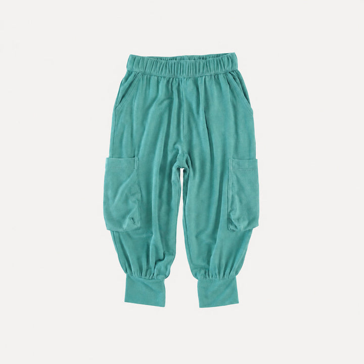 PREORDER cargo bubble pant | teal   | bamboo
