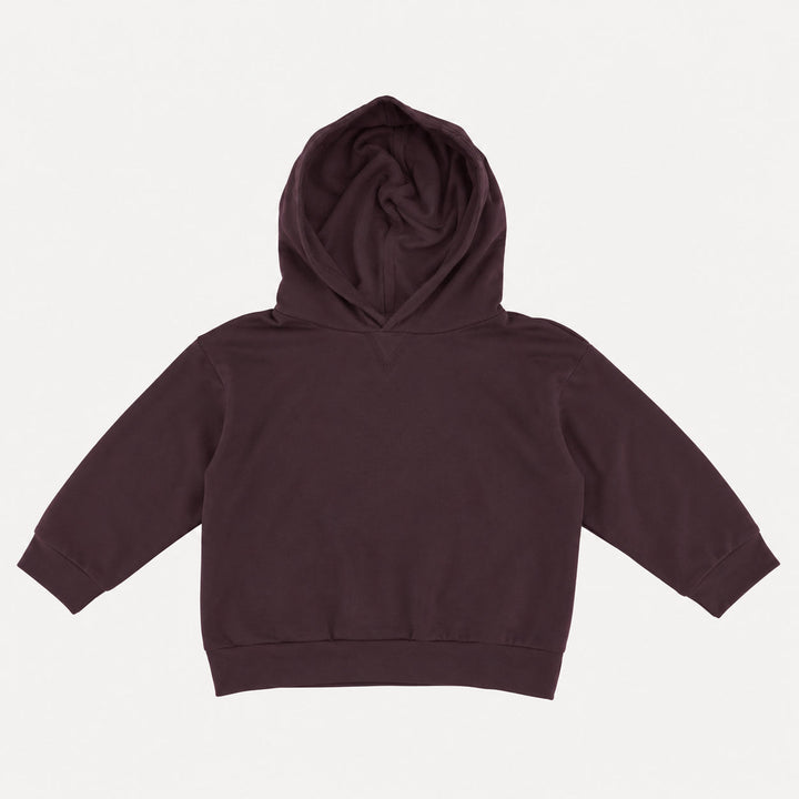 PREORDER long sleeve topstitch hoodie | fudge | bamboo