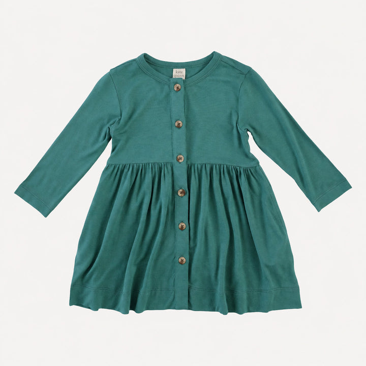 PREORDER long sleeve button dress | sagebrush | bamboo