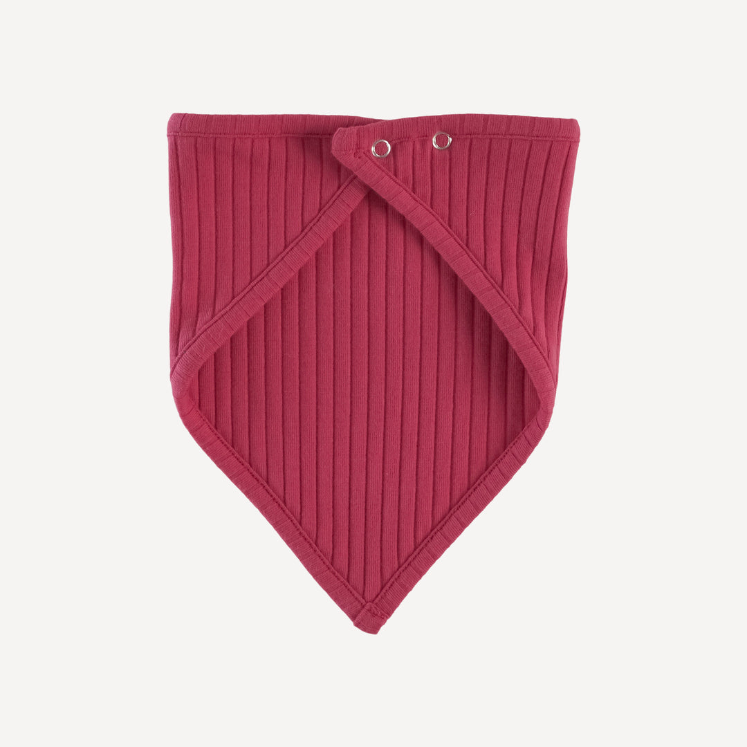 bandana bib | american beauty | organic cotton wide rib