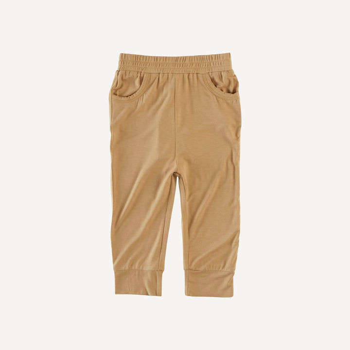 cuffed pocket jogger | apple cinnamon | bamboo