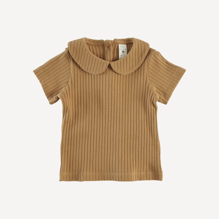 short sleeve peter pan tee | apple cinnamon | organic cotton wide rib