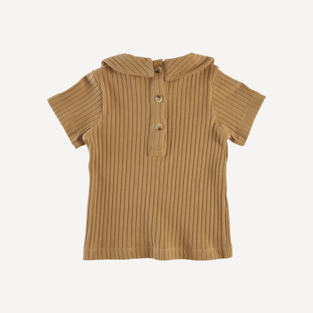 short sleeve peter pan tee | apple cinnamon | organic cotton wide rib