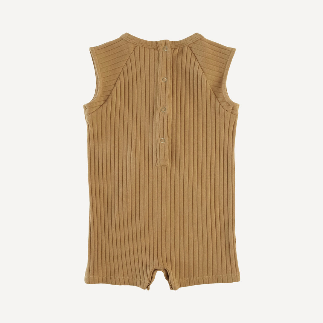 sleeveless kanga shortie | apple cinnamon | organic cotton wide rib