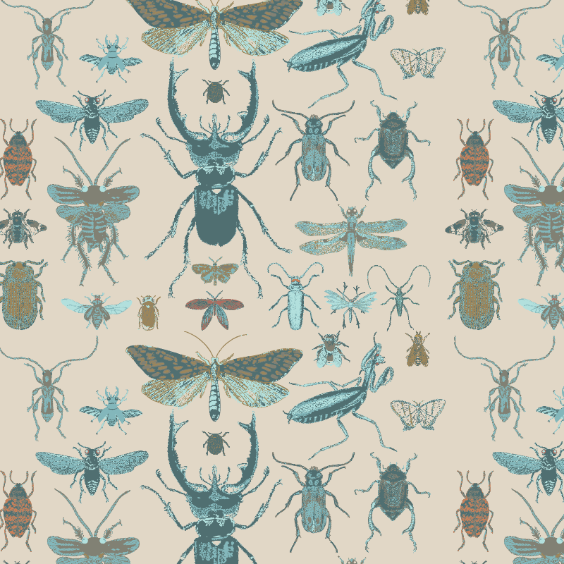 PREORDER boxer set of 2 | aqua insects | modal