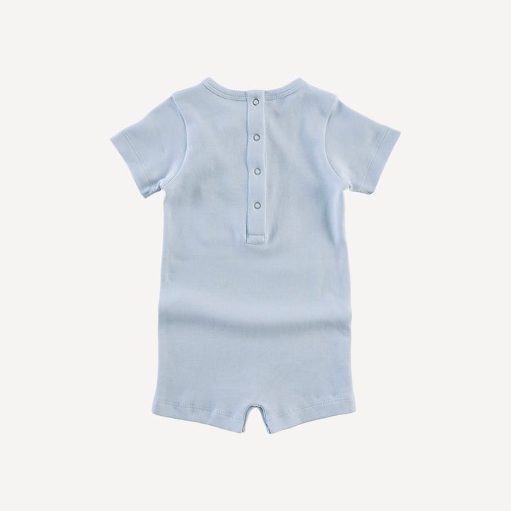 short sleeve crew neck shortie | arctic blue | organic cotton interlock