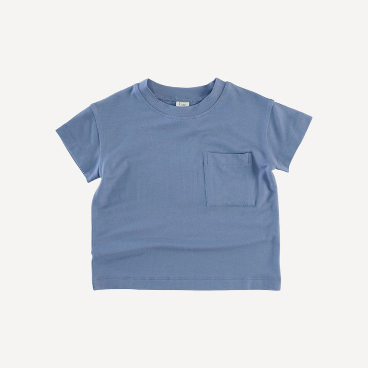 short sleeve relaxed classic pocket tee | arctic ocean | bamboo