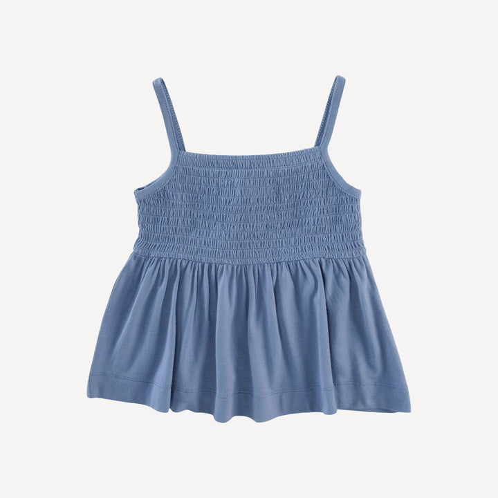 spaghetti strap smocked top | arctic ocean | bamboo