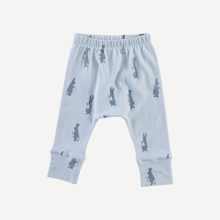 classic panda pant | arctic rabbit | organic cotton interlock