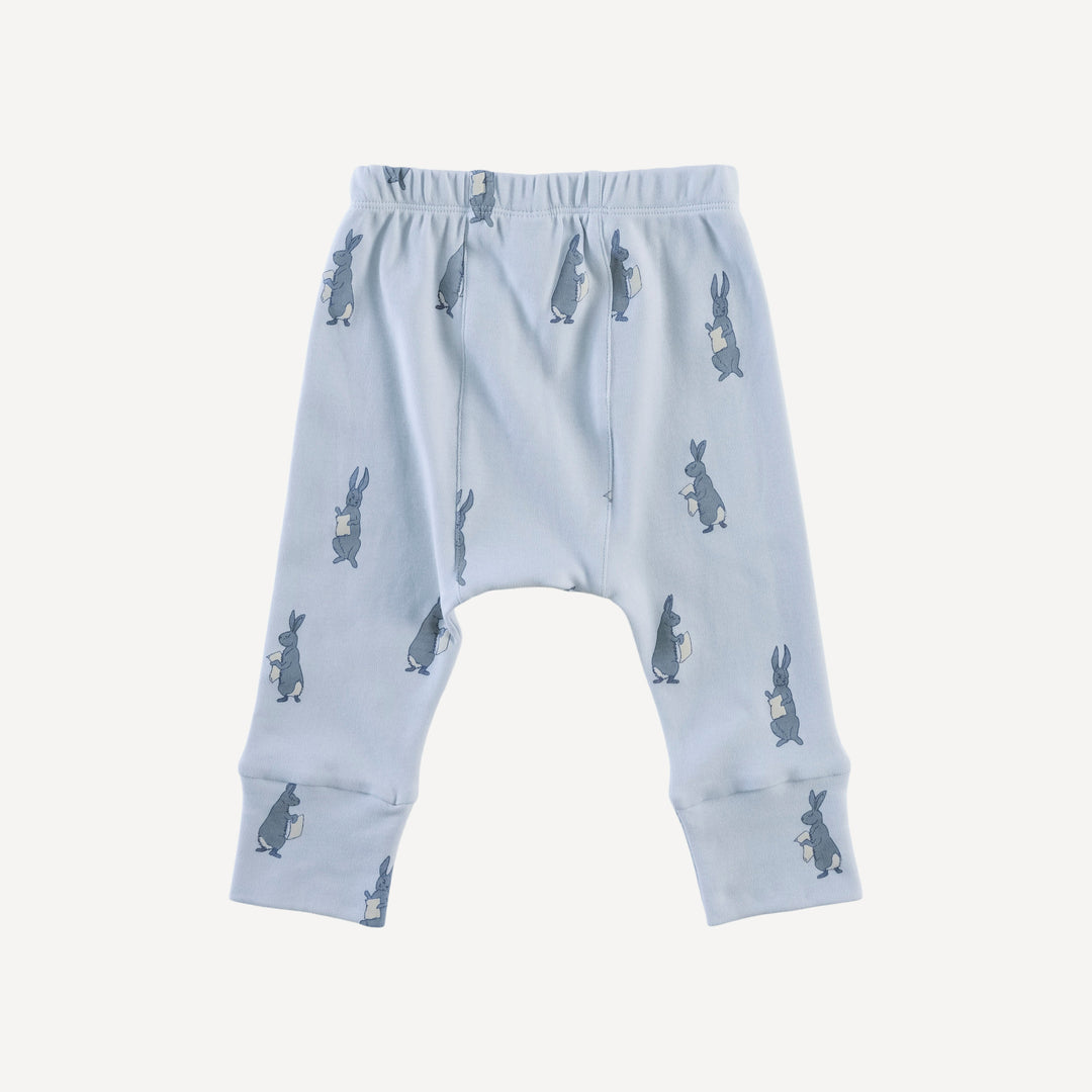 classic panda pant | arctic rabbit | organic cotton interlock