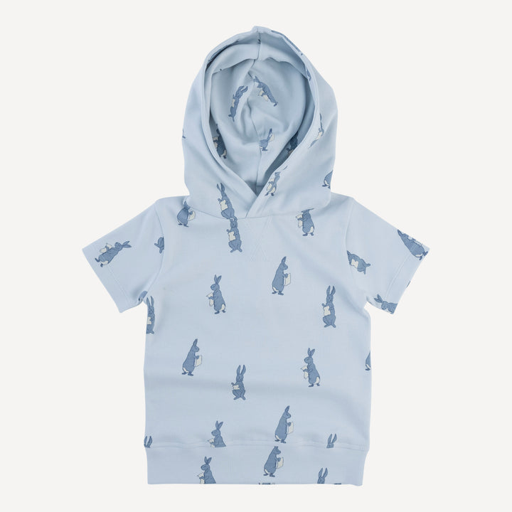 short sleeve essential skinny hoodie | arctic rabbit | organic cotton interlock