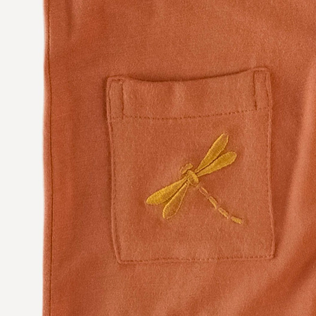 short sleeve dragonfly pocket union shortie | auburn | bamboo