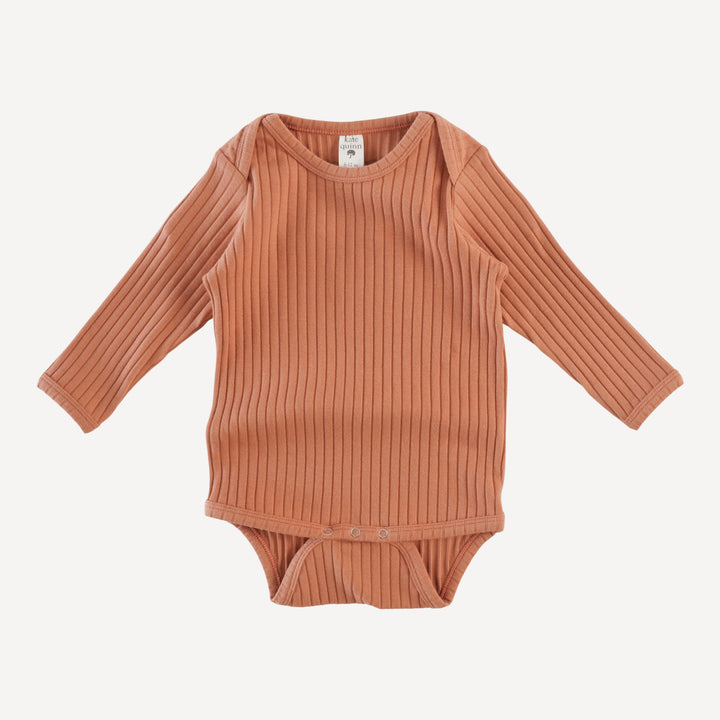 long sleeve lap neck bodysuit | autumn | organic cotton wide rib