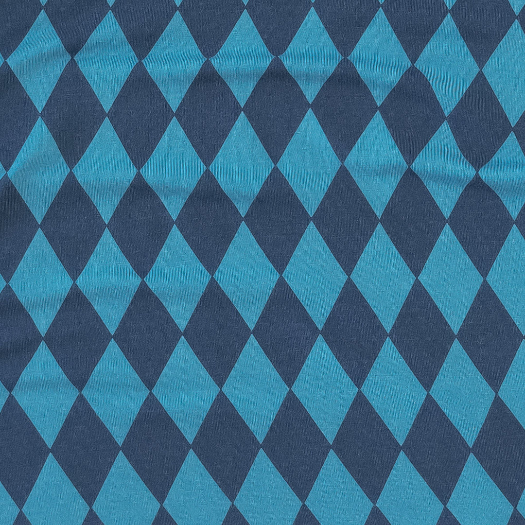 retro track short | azure harlequin | bamboo