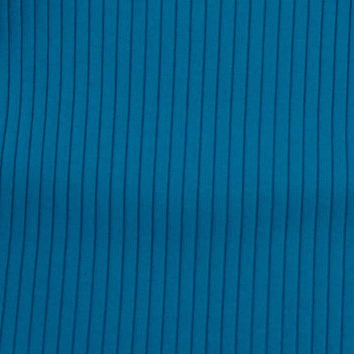 classic cuffed legging | azure | organic cotton wide rib