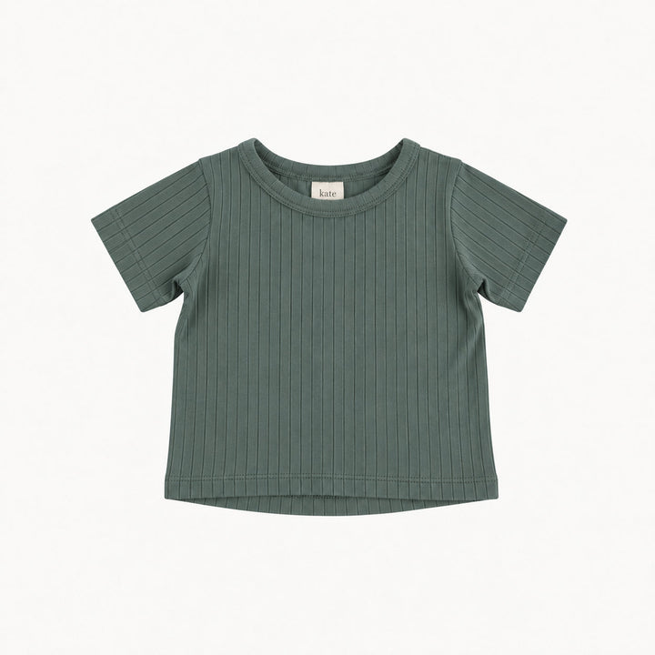 PREORDER short sleeve essential boxy tee | forest | woods rib