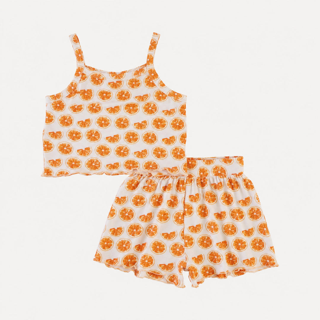 PREORDER jade short set | orange slices | bamboo
