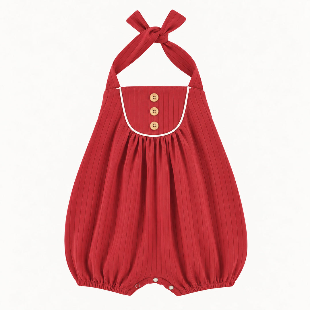 PREORDER halter bow bubble | american beauty | woods rib