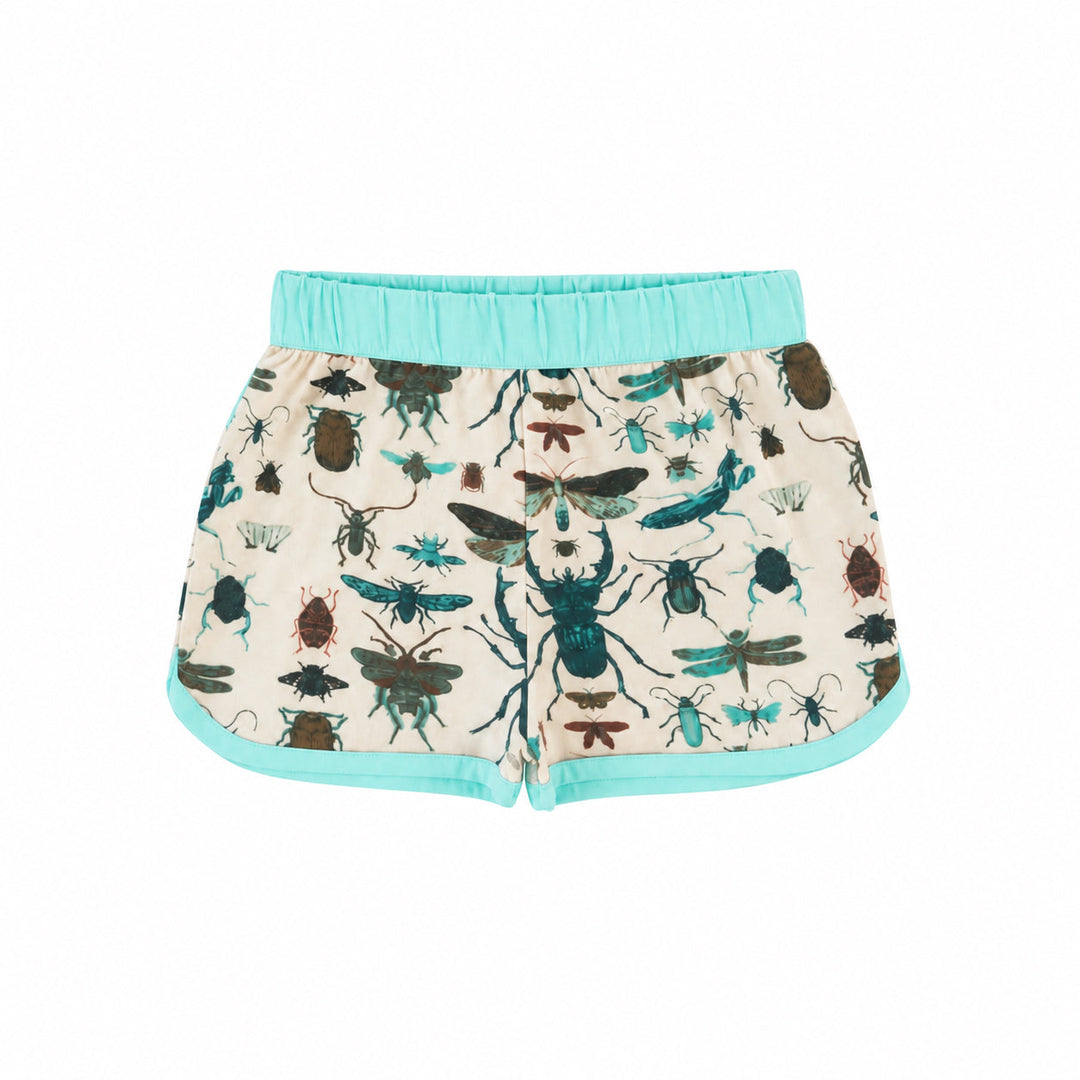 PREORDER ringer track short | aqua insects | modal