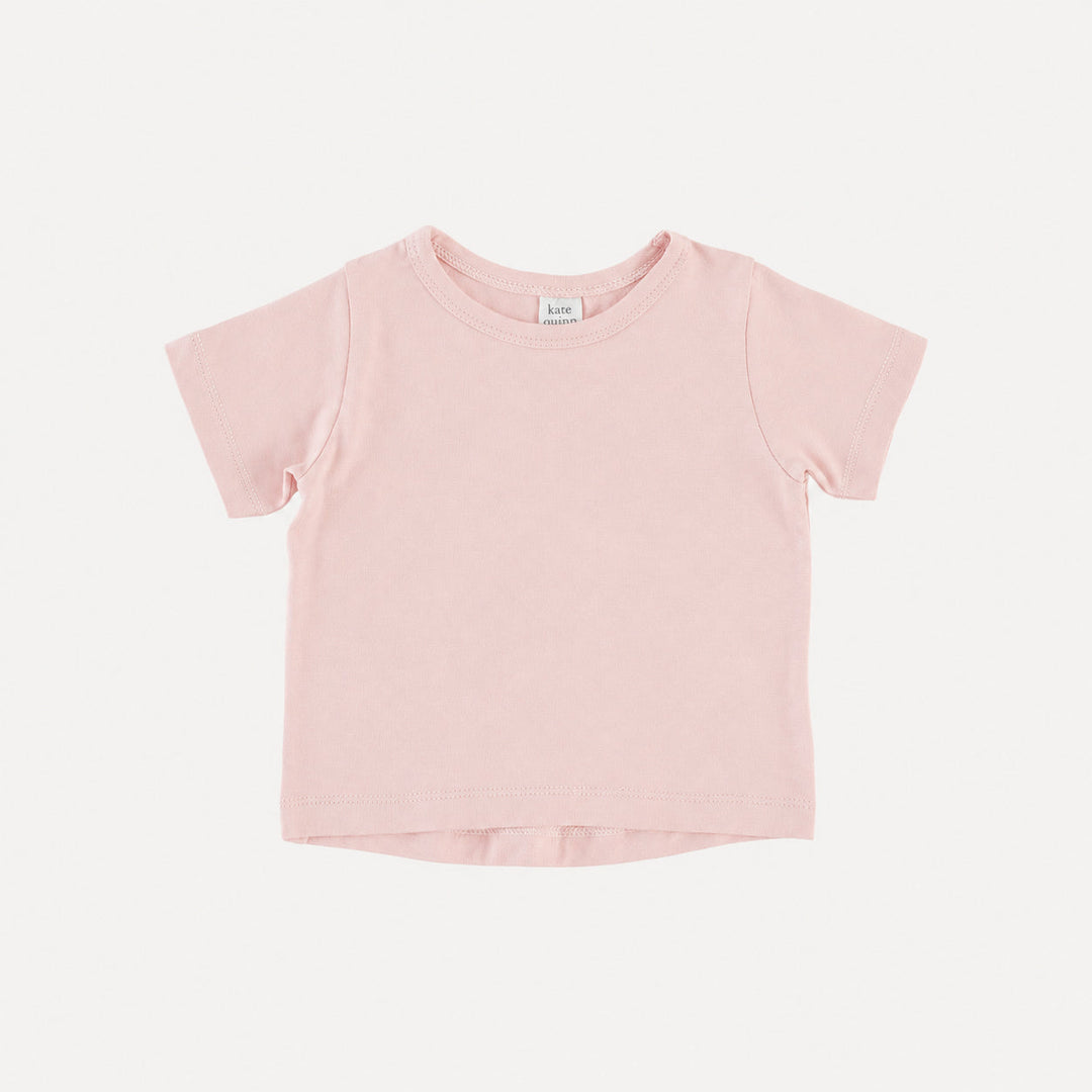 PREORDER short sleeve essential boxy tee | pink dogwood | organic cotton interlock