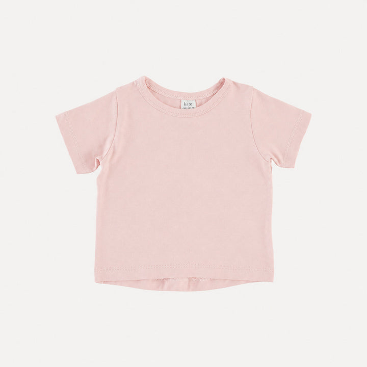 PREORDER short sleeve essential boxy tee | pink dogwood | organic cotton interlock