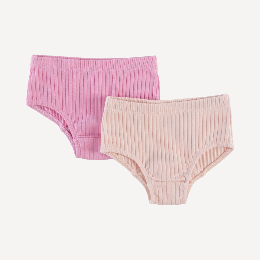 underwear set of two | ballet pink | organic cotton wide rib