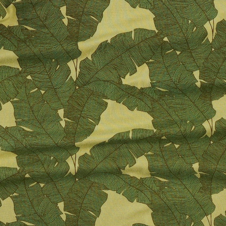 smocked ruffle top + pant set | banana leaf | bamboo
