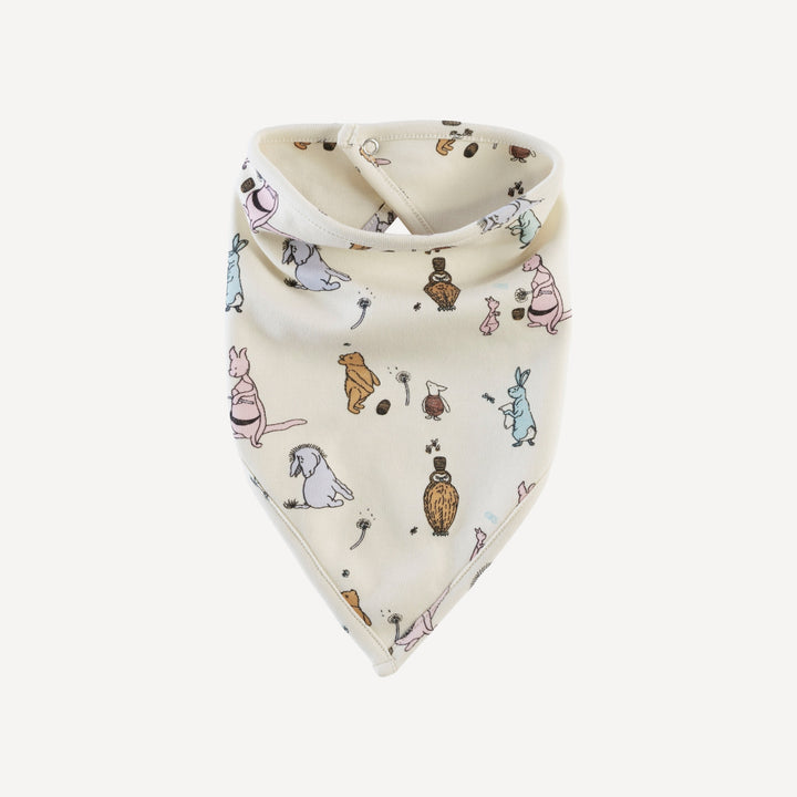 bandana bib | pooh & friends | organic cotton interlock