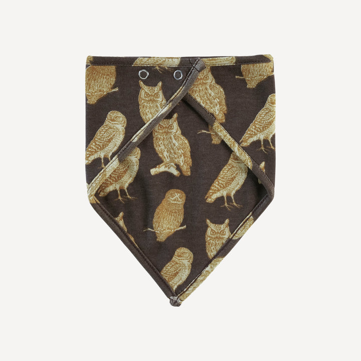 bandana bib | owl friends | organic cotton interlock