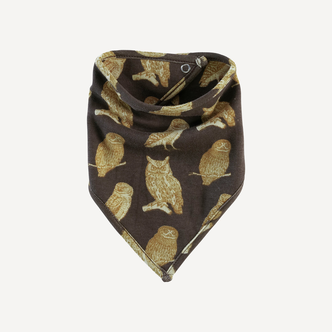 bandana bib | owl friends | organic cotton interlock
