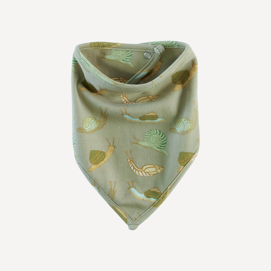bandana bib | snails | organic cotton interlock