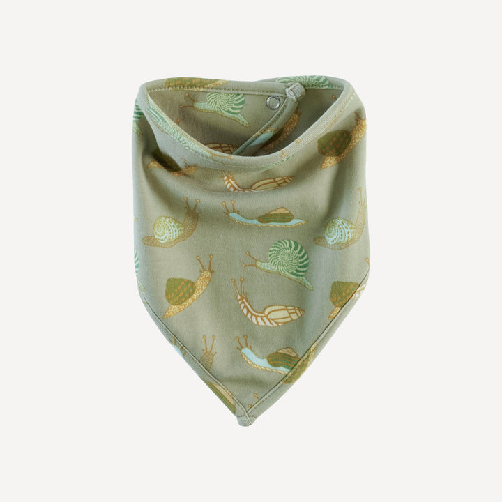 bandana bib | snails | organic cotton interlock