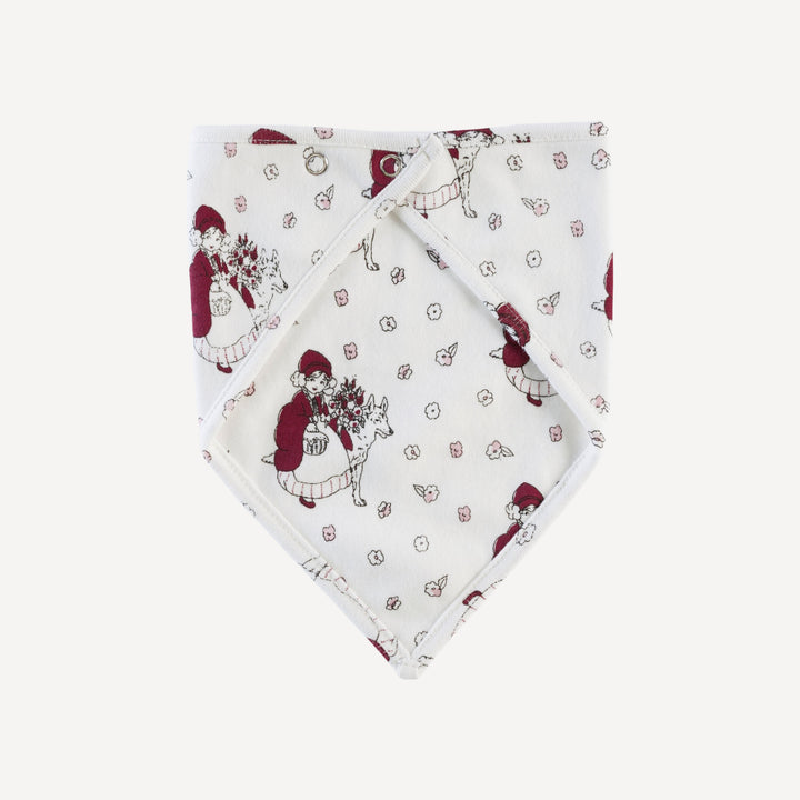 bandana bib | little red | organic cotton interlock
