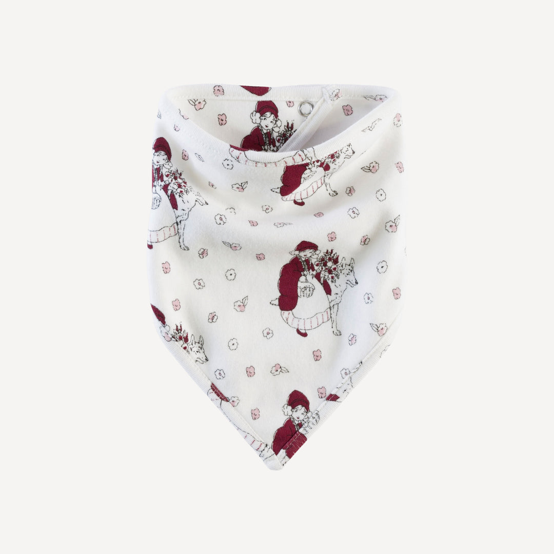 bandana bib | little red | organic cotton interlock