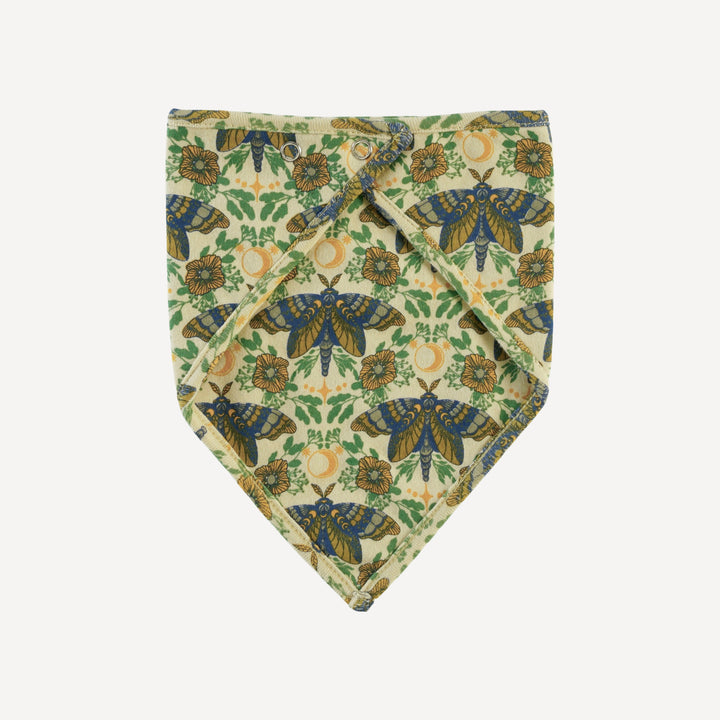 bandana bib | forest butterfly | organic cotton interlock