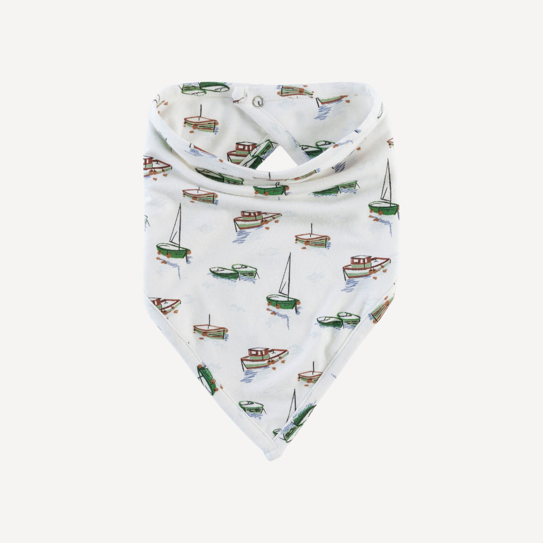 bandana bib | mediterranean boats | bamboo