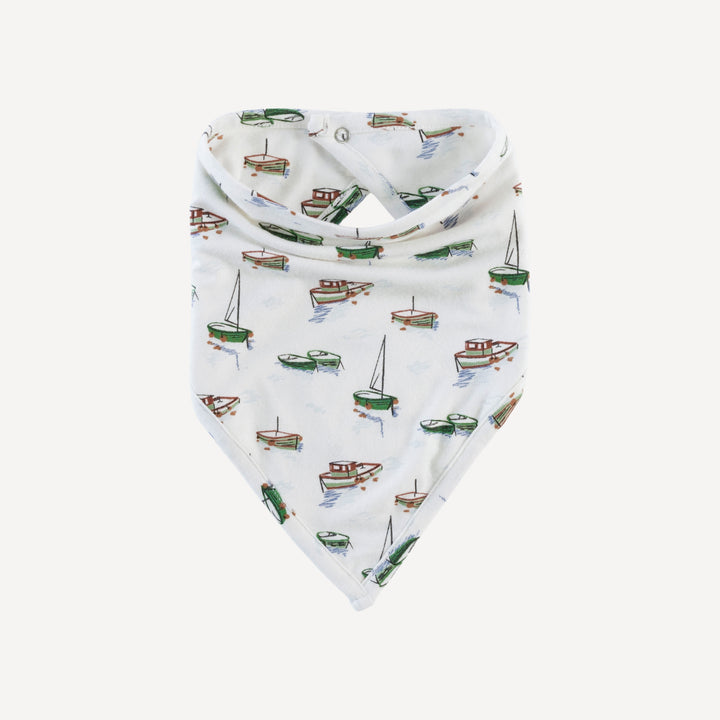 bandana bib | mediterranean boats | bamboo